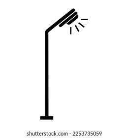 street lighting lamp icon illustration design