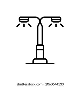 Street lighting thin line icon. Modern vector illustration of lantern.