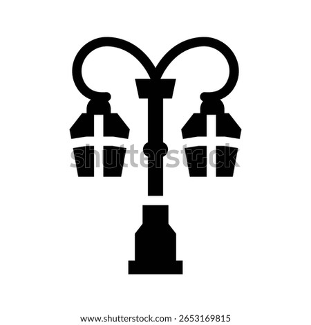 street lights glyph icon illustration vector graphic. Simple element illustration vector graphic, suitable for app, websites, and presentations isolated on white background