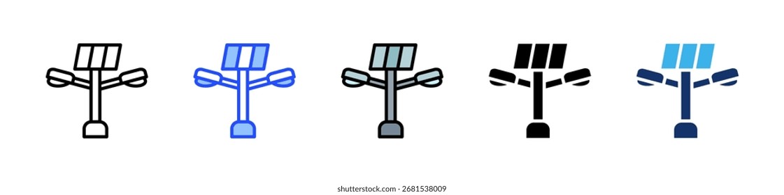 Street Lights Icon Collection With Multiple Styles