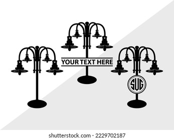 Luces de calle Monograma Ilustración de un vector