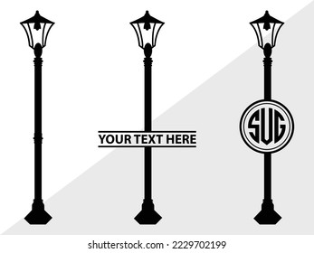 Luces de calle Monograma Ilustración de un vector