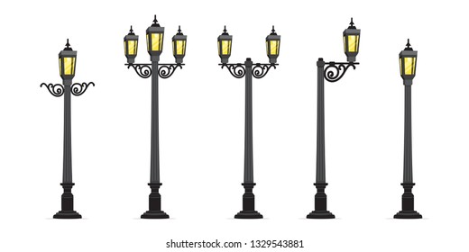 Street Lights Vector Vector Illustration