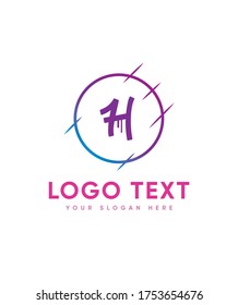 Estilo de línea de calle tipo de letra plantilla de logotipo H, logotipo de vectores para identidad de empresa y empresa 