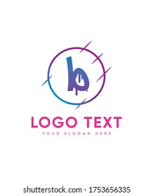 Estilo de línea de calle letra minúscula tipo de letra B plantilla de logotipo, logotipo vector para identidad de empresa y empresa 