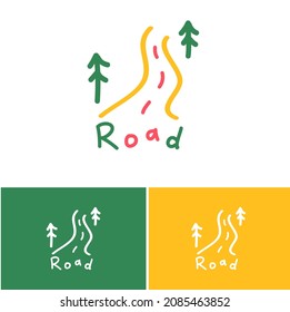 Street logo design is designed in a monoline style, with colors representing fun