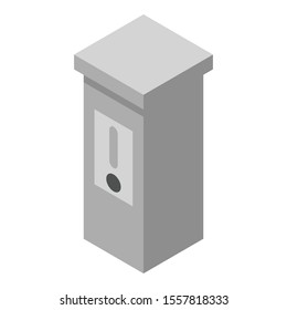 Street mailbox icon. Isometric of street mailbox vector icon for web design isolated on white background