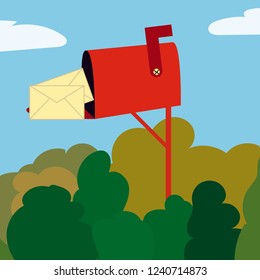 street mailbox vector image