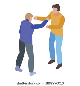 Street man fight icon. Isometric of street man fight vector icon for web design isolated on white background