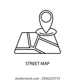 
street map concept line icon. Simple element illustration. street map concept outline symbol design.