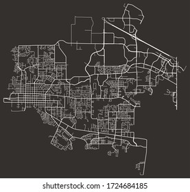 Street Map Hillsboro Oregon Us Major Stock Vector (Royalty Free ...