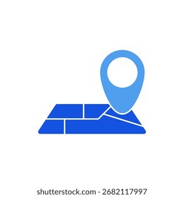 Dibujo de línea de trazo editable de contorno de icono de Street Map eps.