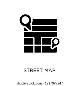 Street Map icon. Street Map symbol design from Maps and locations collection. Simple element vector illustration on white background.