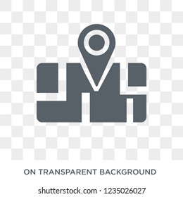 Street Map icon. Trendy flat vector Street Map icon on transparent background from Maps and Locations collection. 