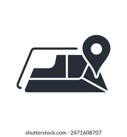 street map icon. vector.Editable stroke.linear style sign for use web design,logo.Symbol illustration.