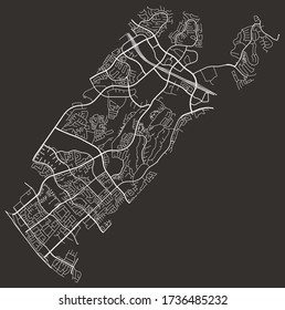 Street map of Lake Forest, California, USA, city footprint plan with major and minor roads, lanes, highways, downtown and suburbs