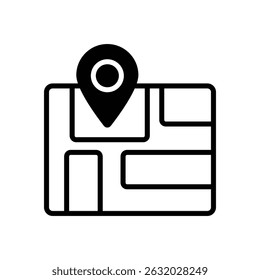 Icono de Vector de mapa de calles ilustración de stock