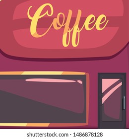 street market commerce flat design