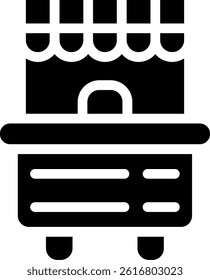 Street Market Glyph Vector Icon Design