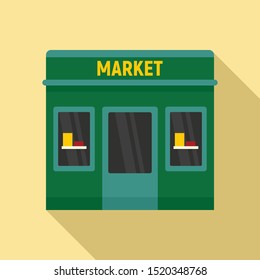 Street market icon. Flat illustration of street market vector icon for web design