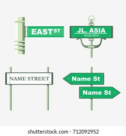 street name road vector illustration