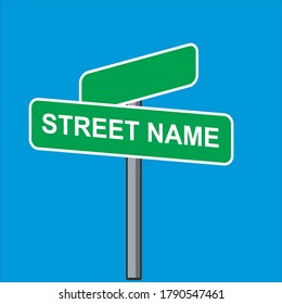 street name sign vector design. road sign