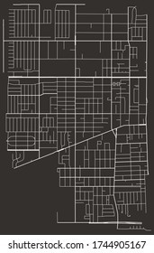 Straßennetzplan von Gardena, Kalifornien, USA, Stadtplan mit Straßen und Gassen und Autobahnen, Vororte, Stadtplakat