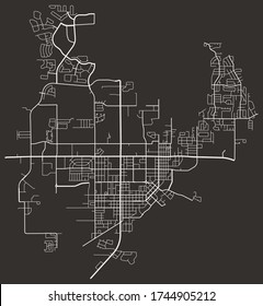 Street Network Map Kissimmee Florida United Stock Vector (Royalty Free ...