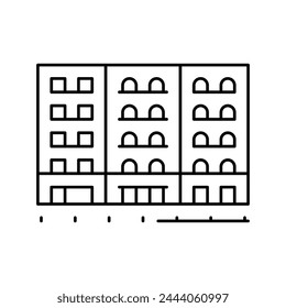 street new york line icon vector. street new york sign. isolated contour symbol black illustration