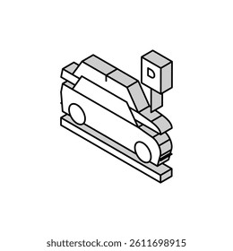 street parking isometric icon vector. street parking sign. isolated symbol illustration