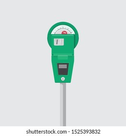 Street parking meter vector flat design.
