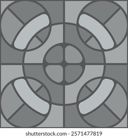 Street pavement stone, grey tile pattern. Walkway concrete tile wallpaper backdrop, street brick cobblestone isolated vector textile pattern or floor cement paving wrapping paper background
