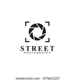 Street photography logo design vector template