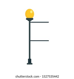 Street pillar banner icon. Flat illustration of street pillar banner vector icon for web design