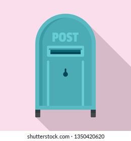 Street post box icon. Flat illustration of street post box vector icon for web design