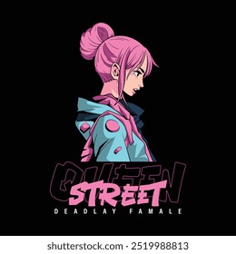 Street queen design template vector