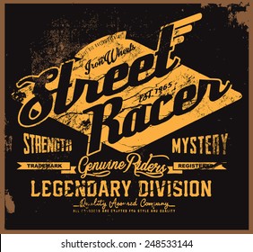 street racer tee graphic