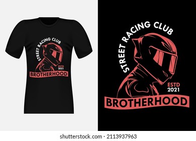 Street Racing Club Silhouette Vintage T-Shirt Design