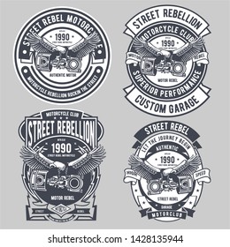 Street Rebel Motorcycle Badge Logo Design