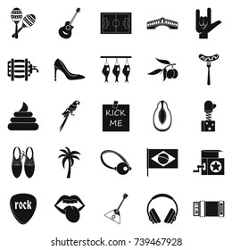 Street rest icons set. Simple set of 25 street rest vector icons for web isolated on white background