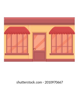 Street restaurant icon cartoon vector. Drink cafe. Business shop