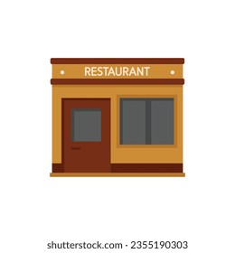 Street restaurant icon flat vector. Food cafe. Fast cook isolated