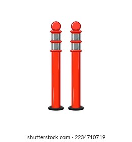 street road barrier cartoon. street road barrier sign. isolated symbol vector illustration