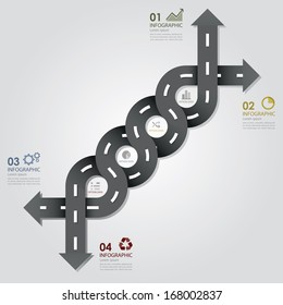Street & Road Business Infographics Design Template