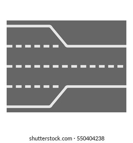 Street road icon. Cartoon illustration of street road vector icon for web design