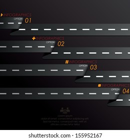 Street Road & Sign Infographics Design Template
