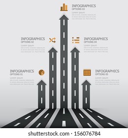 Street Road & Sign Infographics Design Template