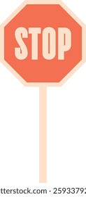 Street road stop sign vector illustration