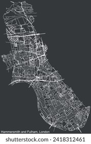 Mapa de las calles del FROUGH DE HAMMERSMITH Y FULHAM, LONDRES