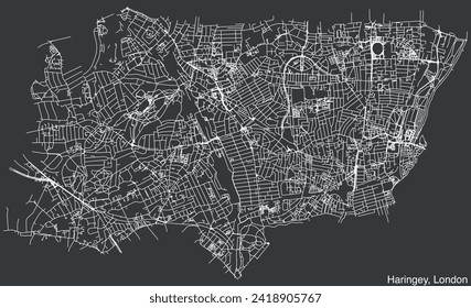 Street roads map of the BOROUGH OF HARINGEY, LONDON